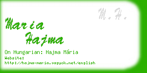maria hajma business card